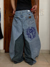 Pantalon baggy jean large skater Japanese balloon streetwear JNCO y2k vintage hip-hop 36US n•135