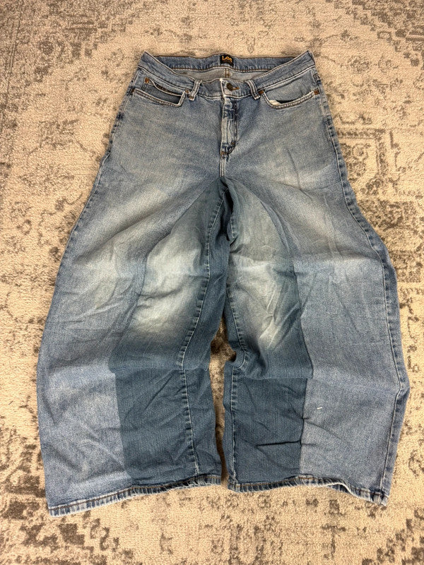Pantalon baggy jean large skater Japanese balloon streetwear JNCO y2k vintage hip-hop 33US n•136