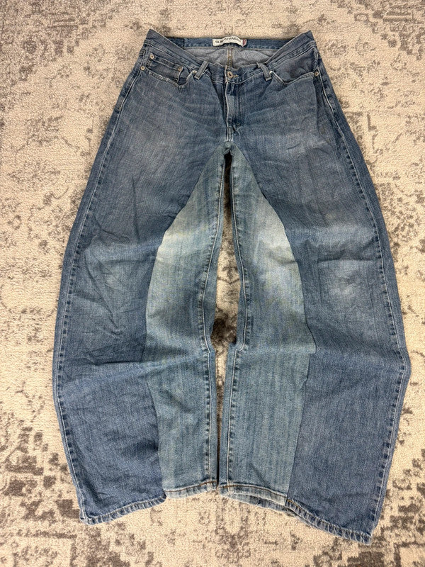 Pantalon baggy jean large skater Japanese balloon streetwear JNCO y2k vintage hip-hop 34US n•137