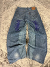 Pantalon baggy jean large skater Japanese balloon streetwear JNCO y2k vintage hip-hop 34US n•137