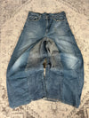 Pantalon baggy jean large skater Japanese balloon streetwear JNCO y2k vintage hip-hop 40US n•138