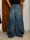 Pantalon baggy jean large skater Japanese balloon streetwear JNCO y2k vintage hip-hop 40US n•138