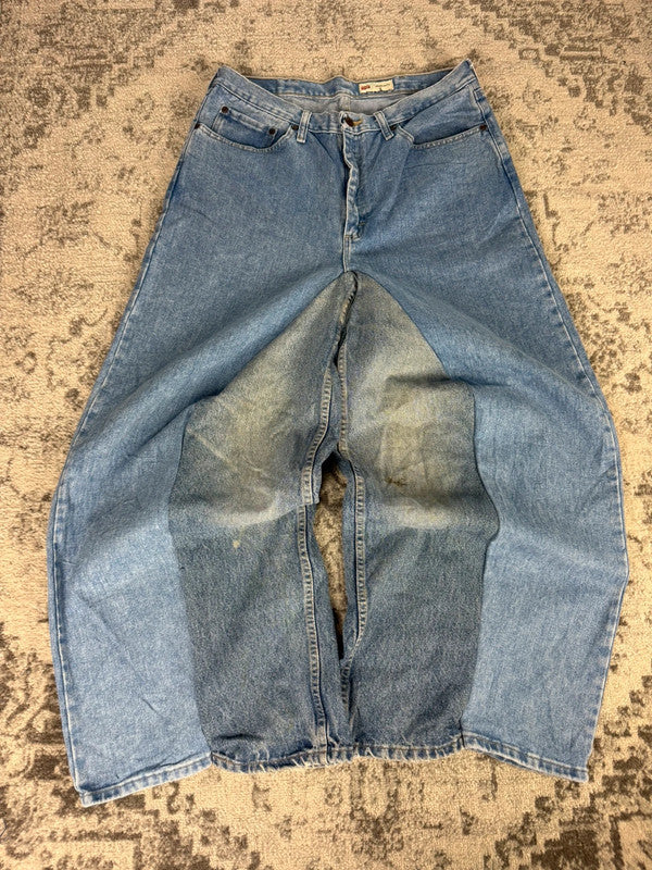 Pantalon baggy jean large skater Japanese balloon streetwear JNCO y2k vintage hip-hop 36US n•139