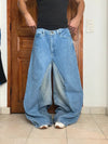 Pantalon baggy jean large skater Japanese balloon streetwear JNCO y2k vintage hip-hop 36US n•139