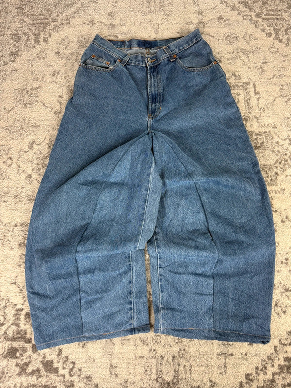 Pantalon baggy jean large skater Japanese balloon streetwear JNCO y2k vintage hip-hop M n•142