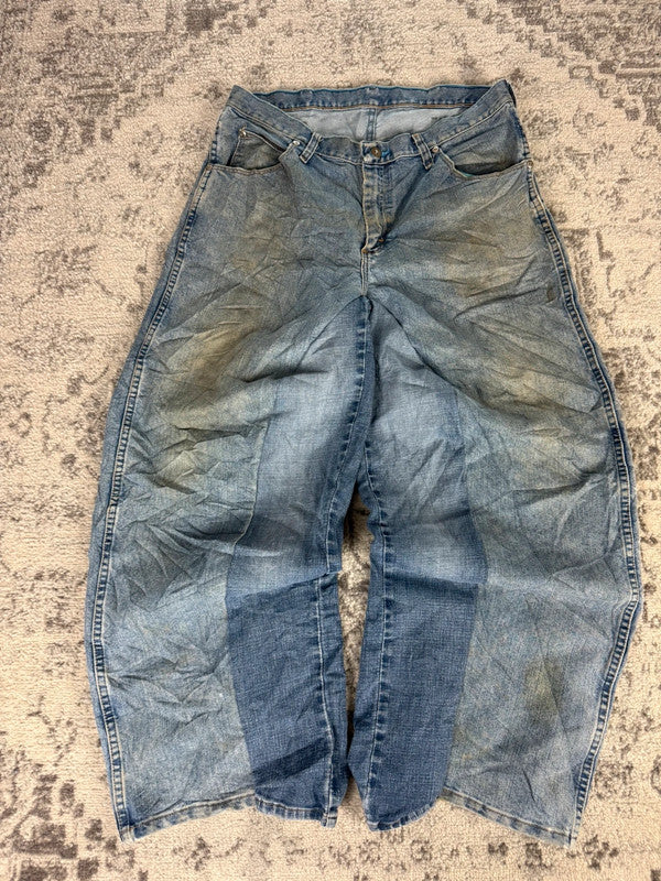 Pantalon baggy jean large skater Japanese balloon streetwear JNCO y2k vintage hip-hop 34US n•143