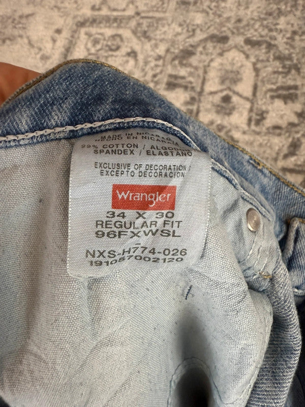 Pantalon baggy jean large skater Japanese balloon streetwear JNCO y2k vintage hip-hop 34US n•235