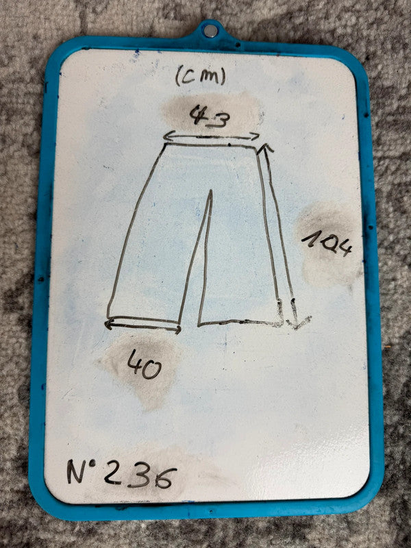 Pantalon baggy jean large skater Japanese balloon streetwear JNCO y2k vintage hip-hop L n•236