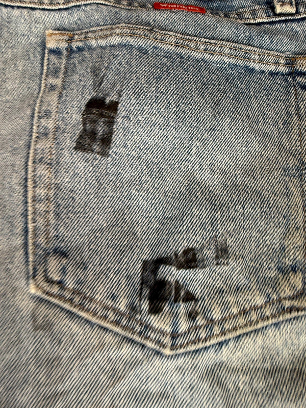 Pantalon baggy jean large skater Japanese balloon streetwear JNCO y2k vintage hip-hop 38US n•237