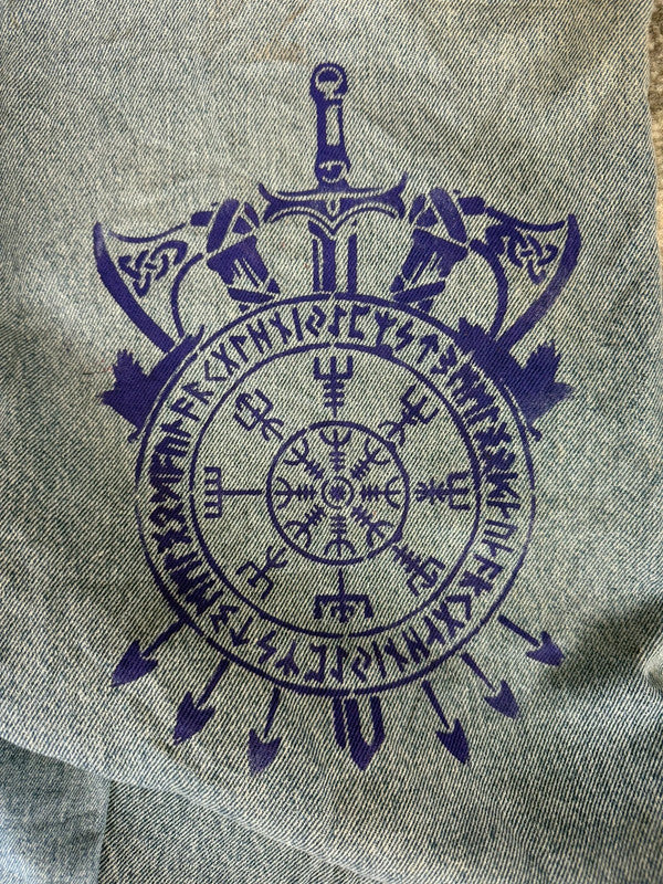 Pantalon baggy jean large skater Japanese balloon streetwear JNCO y2k vintage hip-hop 38US n•237