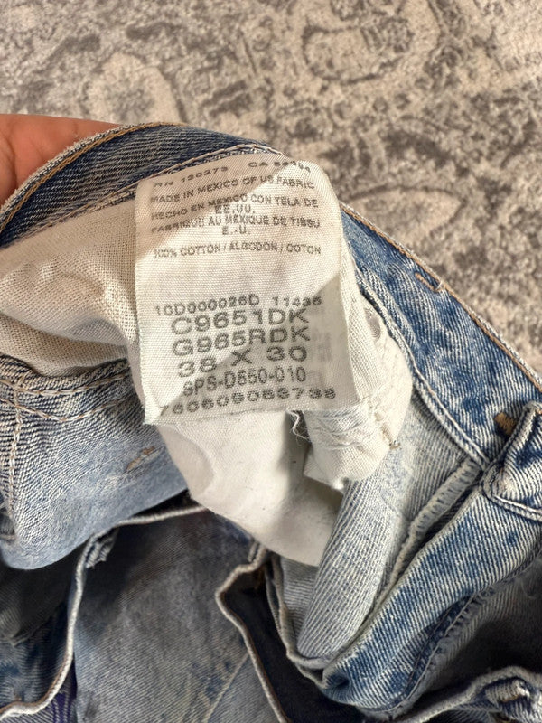 Pantalon baggy jean large skater Japanese balloon streetwear JNCO y2k vintage hip-hop 38US n•237