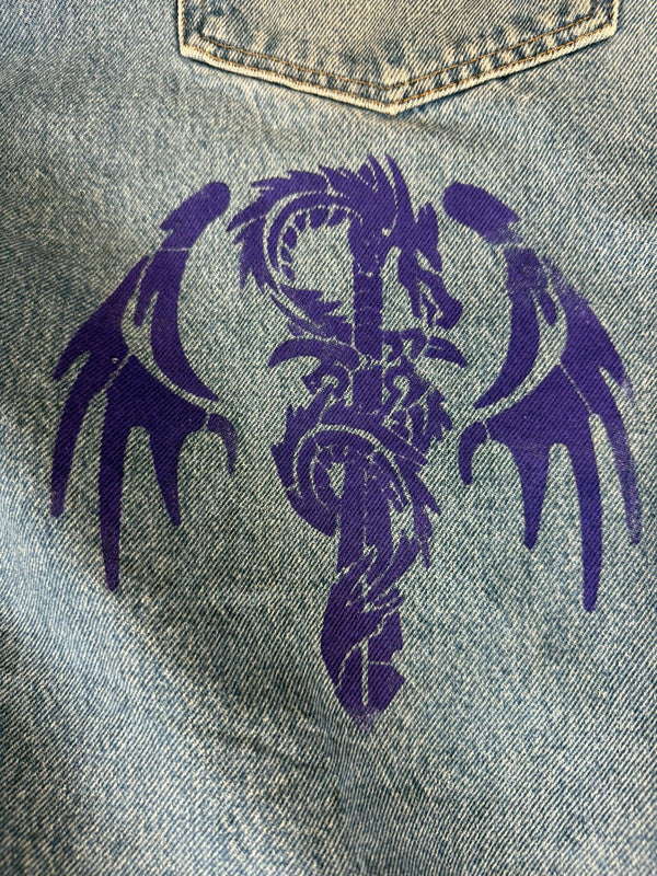 Pantalon baggy jean large skater Japanese balloon streetwear JNCO y2k vintage hip-hop 34US n•238