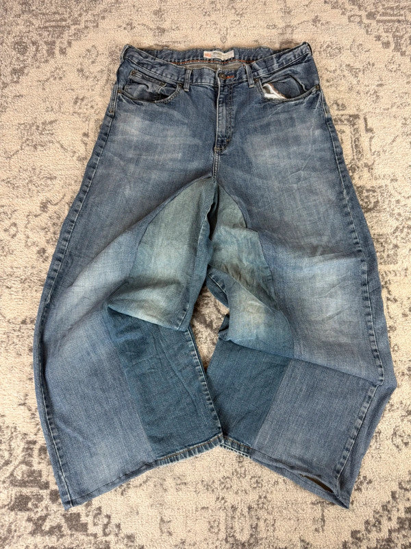 Pantalon baggy jean large skater Japanese balloon streetwear JNCO y2k vintage hip-hop XL n•239