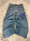 Pantalon baggy jean large skater Japanese balloon streetwear JNCO y2k vintage hip-hop XL n•239