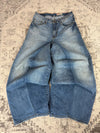 Pantalon baggy jean large skater Japanese balloon streetwear JNCO y2k vintage hip-hop 32US n•242