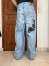 Pantalon baggy jean large skater Japanese balloon streetwear JNCO y2k vintage hip-hop 31US n•69