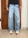 Pantalon baggy jean large skater Japanese balloon streetwear JNCO y2k vintage hip-hop 31US n•69