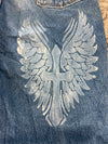 Pantalon baggy jean large skater Japanese balloon streetwear JNCO y2k vintage hip-hop 32US n•151