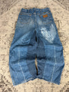 Pantalon baggy jean large skater Japanese balloon streetwear JNCO y2k vintage hip-hop 32US n•151