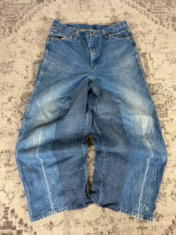 Pantalon baggy jean large skater Japanese balloon streetwear JNCO y2k vintage hip-hop 32US n•151