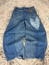 Pantalon baggy jean large skater Japanese balloon streetwear JNCO y2k vintage hip-hop 32US n•158