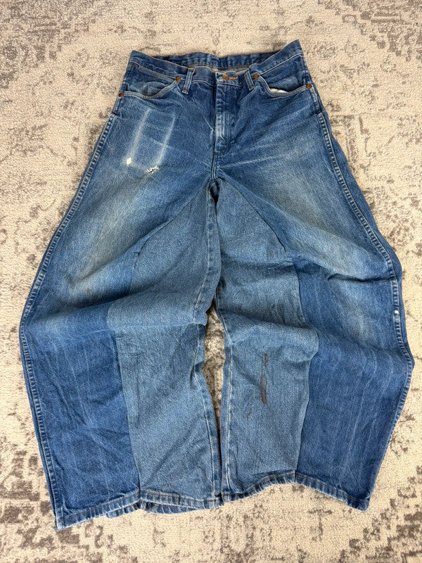 Pantalon baggy jean large skater Japanese balloon streetwear JNCO y2k vintage hip-hop 32US n•158