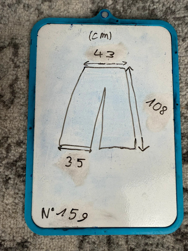 Pantalon baggy jean large skater Japanese balloon streetwear JNCO y2k vintage hip-hop L n•159