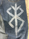Pantalon baggy jean large Japanese balloon streetwear JNCO y2k vintage hip-hop taille 36US n•162