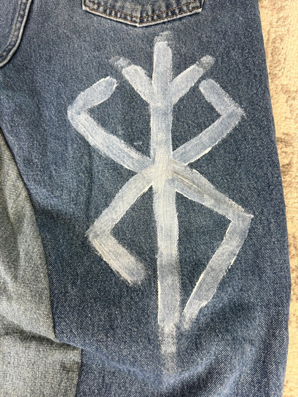 Pantalon baggy jean large Japanese balloon streetwear JNCO y2k vintage hip-hop taille 36US n•162