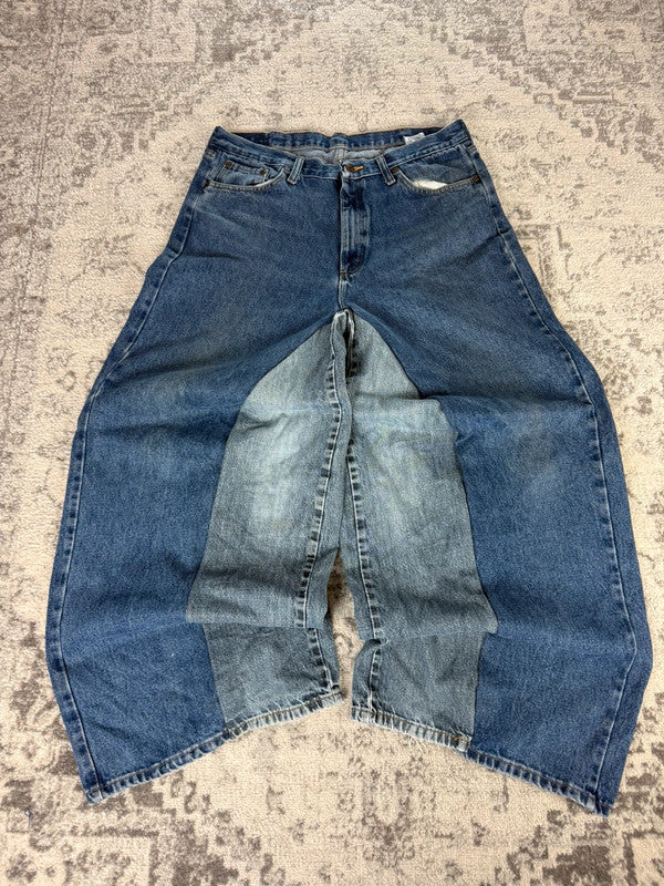 Pantalon baggy jean large Japanese balloon streetwear JNCO y2k vintage hip-hop taille 36US n•162