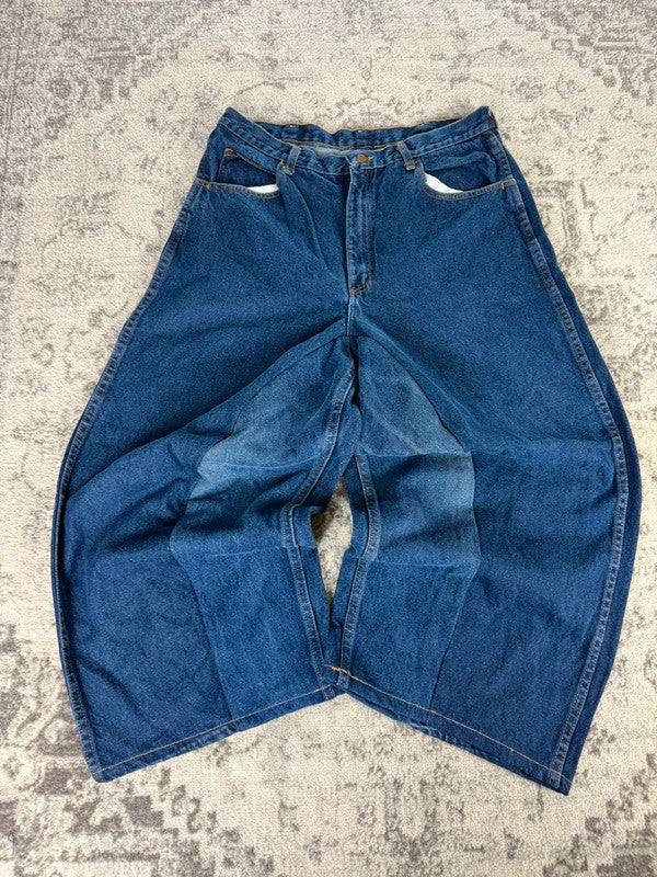 Pantalon baggy jean large Japanese balloon streetwear JNCO y2k vintage hip-hop taille M n•163