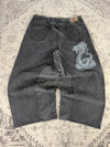 Pantalon baggy jean large Japanese balloon streetwear JNCO y2k vintage hip-hop taille L n•164