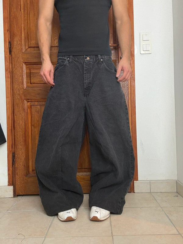 Pantalon baggy jean large Japanese balloon streetwear JNCO y2k vintage hip-hop taille M n•167