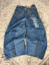 Pantalon baggy jean large Japanese balloon streetwear JNCO y2k vintage hip-hop taille S n•168