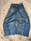 Pantalon baggy jean large Japanese balloon streetwear JNCO y2k vintage hip-hop taille S n•168