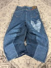 Pantalon baggy jean large Japanese balloon streetwear JNCO y2k vintage hip-hop taille 32US n•170
