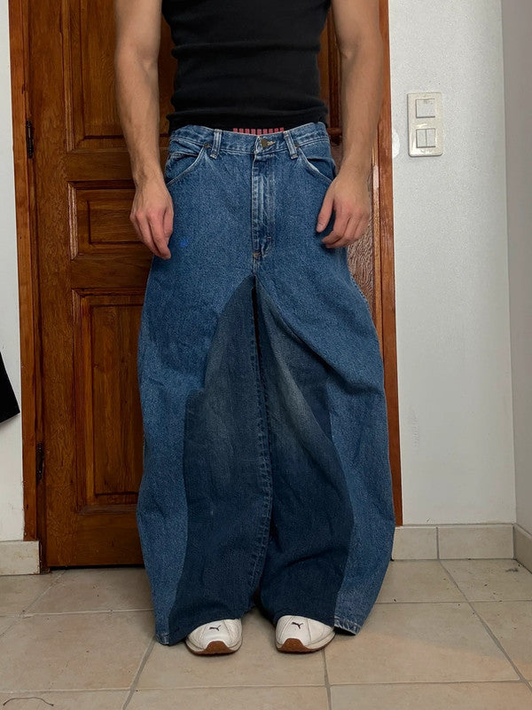 Pantalon baggy jean large Japanese balloon streetwear JNCO y2k vintage hip-hop taille 32US n•170
