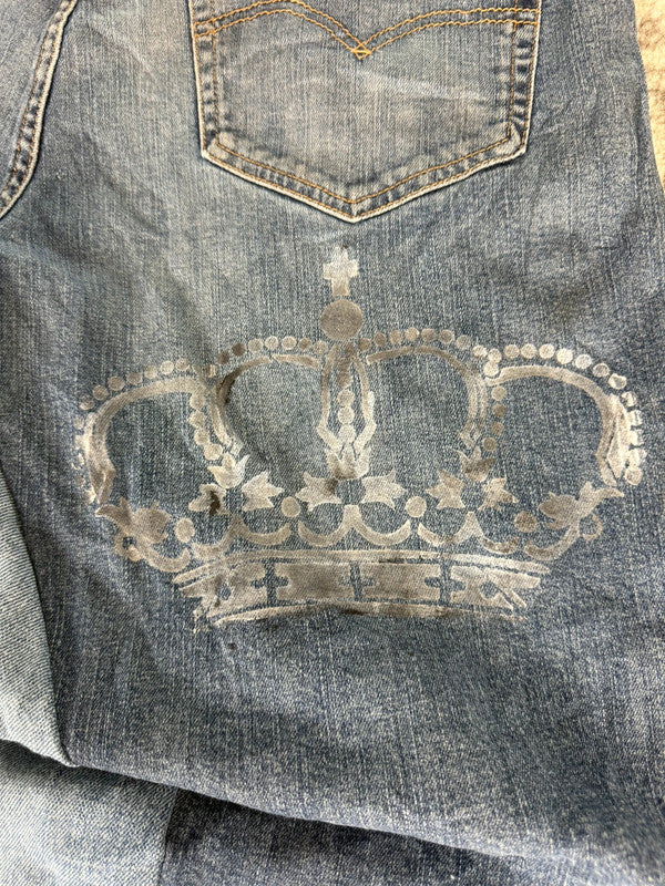 Pantalon baggy jean large Japanese balloon streetwear JNCO y2k vintage hip-hop taille 36US n•172