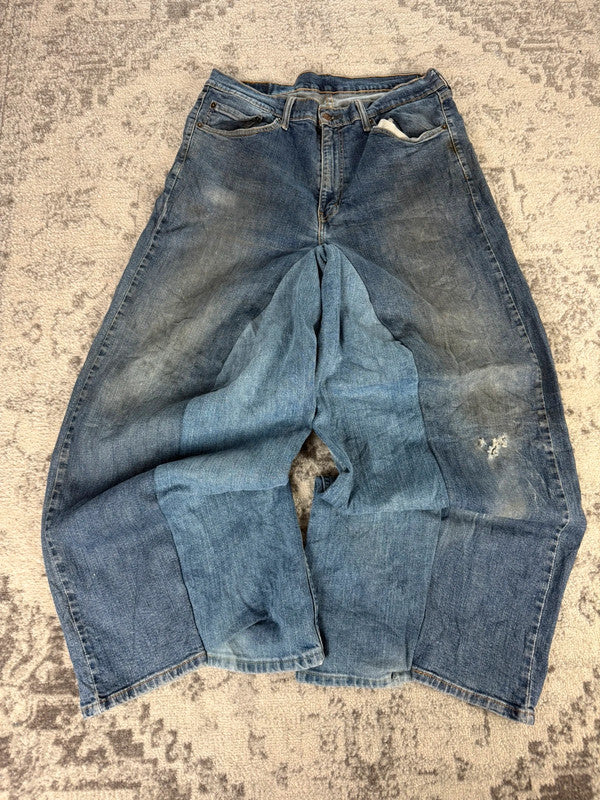 Pantalon baggy jean large Japanese balloon streetwear JNCO y2k vintage hip-hop taille 36US n•172
