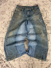 Pantalon baggy jean large Japanese balloon streetwear JNCO y2k vintage hip-hop taille XS n•176