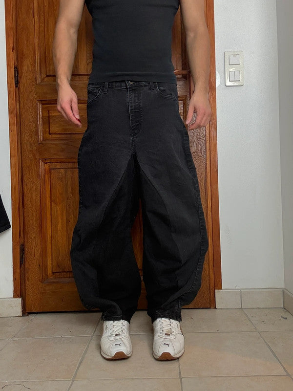 Pantalon baggy jean large Japanese balloon streetwear JNCO y2k vintage hip-hop taille 33US n•177