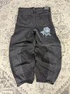 Pantalon baggy jean large Japanese balloon streetwear JNCO y2k vintage hip-hop taille 33US n•177