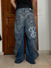 Pantalon baggy jean large Japanese balloon streetwear JNCO y2k vintage hip-hop taille 34US n•178