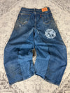 Pantalon baggy jean large Japanese balloon streetwear JNCO y2k vintage hip-hop taille 33US n•179