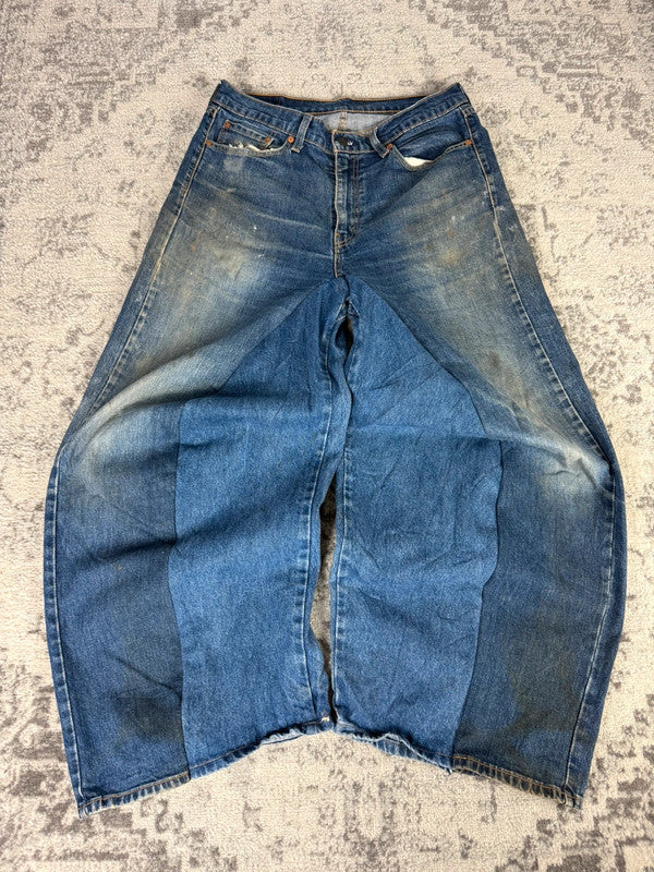 Pantalon baggy jean large Japanese balloon streetwear JNCO y2k vintage hip-hop taille 33US n•179