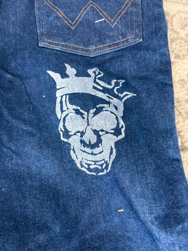 Pantalon baggy jean large Japanese balloon streetwear JNCO y2k vintage hip-hop taille XS n•181