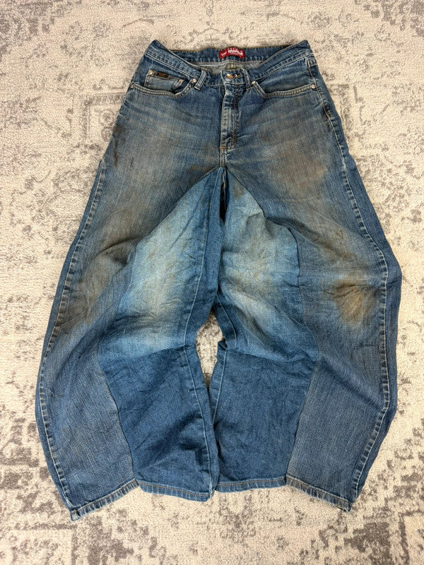 Pantalon baggy jean large Japanese balloon streetwear JNCO y2k vintage hip-hop taille 32US n•180