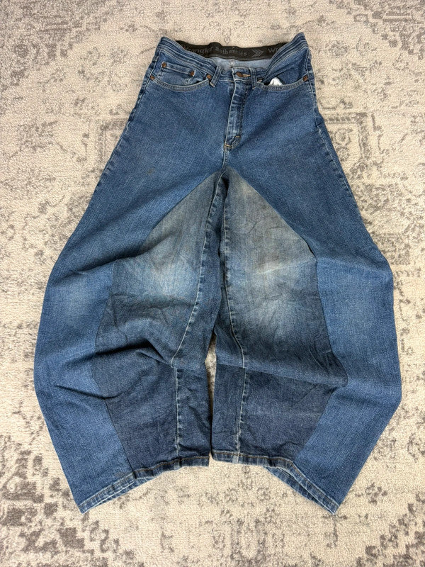 Pantalon baggy jean large Japanese balloon streetwear JNCO y2k vintage hip-hop taille XS n•184