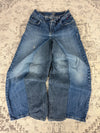 Pantalon baggy jean large Japanese balloon streetwear JNCO y2k vintage hip-hop taille XXS n•185
