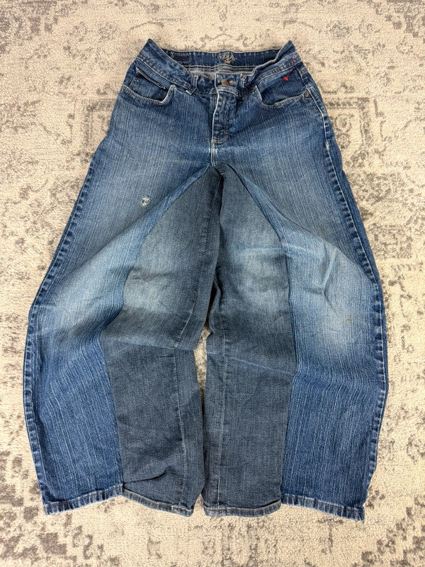 Pantalon baggy jean large Japanese balloon streetwear JNCO y2k vintage hip-hop taille XXS n•185